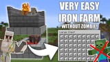 Minecraft Easy IRON FARM Without a Zombie - Tutorial 1.17+
