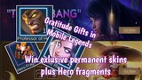 New event in Mobile legends Gratitude Gifts | Obtain free Skins and Hero Fragments