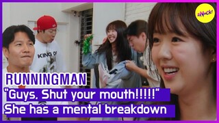 [RUNNINGMAN] “Guys, Shut your mouth!!!!!” She has a mental breakdown (ENGSUB)