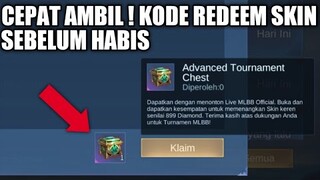 CEPAT AMBIL ! KODE REDEEM ADVANCE TURNAMENT CEST !! BERKESEMPATAN DAPET SKIN 899 DIAMOND