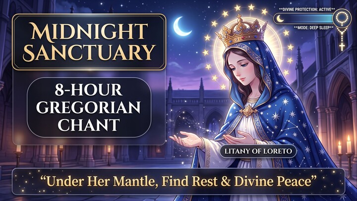 Midnight Sanctuary: 8-Hour Gregorian Chant for Deep Sleep & Divine Protection (Litany of Loreto)