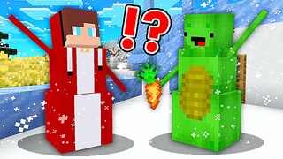 JJ and Mikey Became SNOWMAN in Minecraft - Maizen Nico Cash Smirky Cloudy