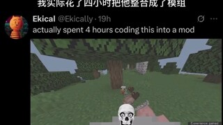 Bro added kill cutscenes in Minecraft