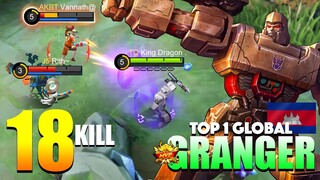 96% Bullet Accuracy!! Granger Aggressive Rotation! | Top 1 Global Granger By King Dragon. ~ MLBB