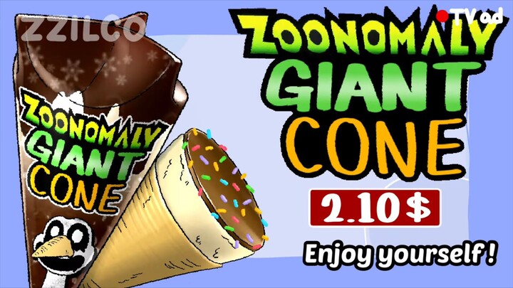 Zoonomaly Giant Cone Ice Cream - choco and vanilla