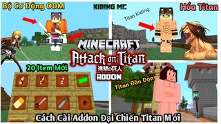 Cách Cài Addon Đại Chiến Người Khổng Lồ Attack On Titan Cực Hay Cho Mcpe 1.16.100+ | KIDING MC