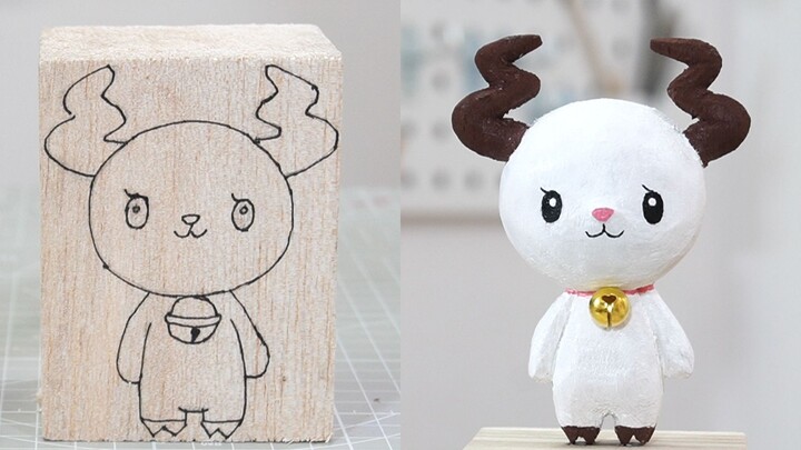 Buatlah “Baba Sheep” dari kayu, sama lucunya seperti kelinci!