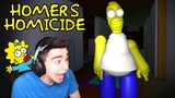 HOMER SIMPSON LOST HIS FREAKIN' MIND!! - Homer's Homicide (Simpsons Horror Game)
