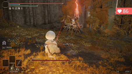 Đánh nhau mà như múa vậy! Vòng xoáy máu đối đầu với Vệ binh Cây Đại thụ Long Trang trong game “Elden