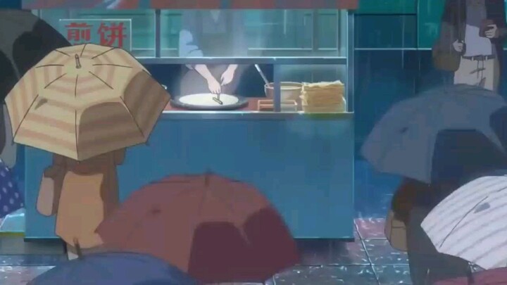 Asthetic anime cooking ramen{☺️}