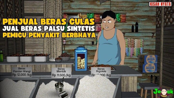 AZAB PENJUAL BERAS CULAS PAKAI BERAS PALSU SINTETIS PEMICU PENYAKIT BERBAHAY