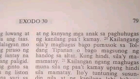 Pang Araw Araw na Talata      Exodus 30:17-21