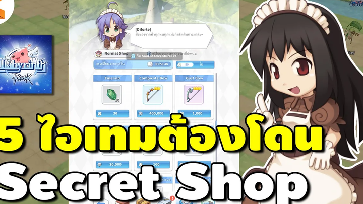 5 ไอเทมเจอต้องโดนในร้านค้าลับ Item You must buy in Secret Shop Ro Labyrinth