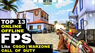 Top 13 Best FPS Games Like CSGO Warzone Call of Duty for Android iOS 2022 (OFFLINE ONLINE)