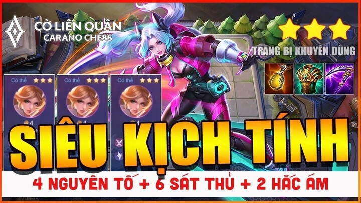 Đội Hình CỜ LIÊN QUÂN Hệ 6 SÁT THỦ Kết Hợp Cùng 4 NGUYÊN TỐ Hạ Gục Nhà THÚ MA TỘC