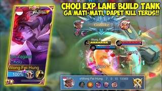 CHOU EXP LANE BUILD TANK EMG GA ADA OBAT!! META LING+ANGELA GA BERKUTIK?!! - Mobile Legends