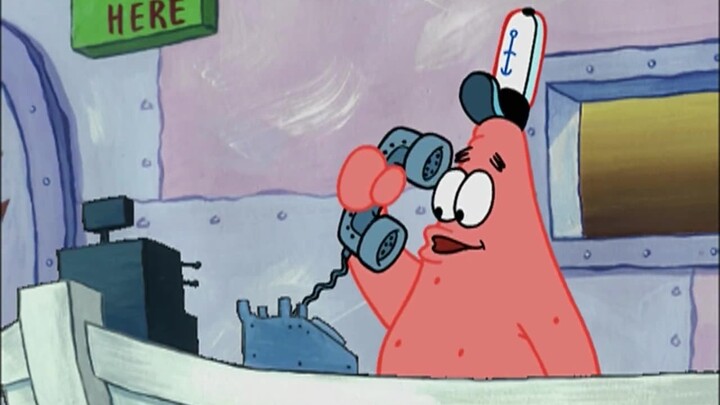 Patrick Star Menjawab Telepon Asli Definisi Tinggi Tanpa Bahan Tanda Air