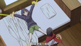 舅舅想强拖舅妈衣服，被舅妈神力一拳撂倒..................
