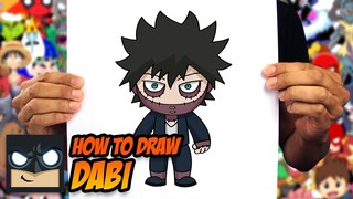 HOW TO DRAW MY HERO ACADEMIA | DABI | STEP BY STEP TUTORIAL