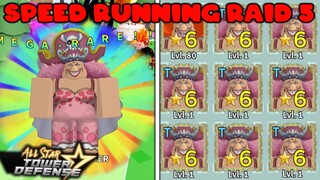 abusing raid 5 (BIG MOM RAID) rage mode ON... | All Star Tower Defense