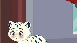 I picked up a little snow leopard, but I didn't expect the mother snow leopard to come to my house t