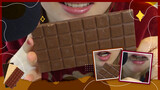 [chewing] Crunchy chocolate bar! Relaxing chewing sound! 