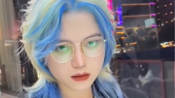 Tóc mullet đầu sói nhuộm highlight