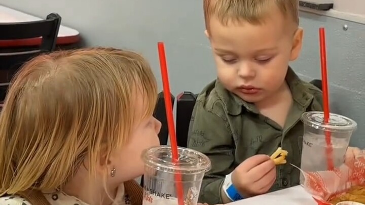 Cute human babies' puzzling behaviors...