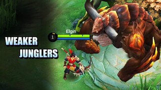 WEAKER JUNGLERS - TESTING THE NEW JUNGLE UPDATE IN MOBILE LEGENDS