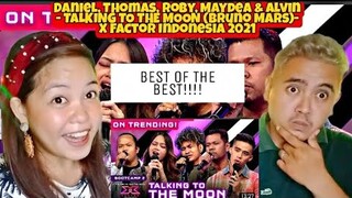 X FACTOR INDONESIA- TALKING TO THE MOON (Bruno Mars)- -Daniel, Thomas, Roby, Maydea & Alvin-REACTION