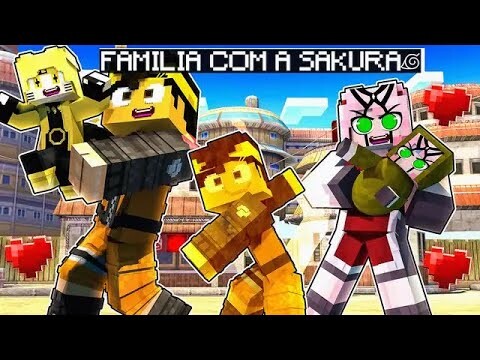 MINHA FAMILIA COM a SAKURA no MINECRAFT!