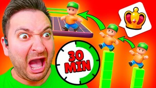 ¿CUANTAS VICTORIAS CONSIGUE un PRO en 30 MINUTOS? 😨 STUMBLE GUYS