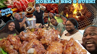 Authentic Korean BBQ & Sushi Adventure: Unforgettable First Experience with Friends!