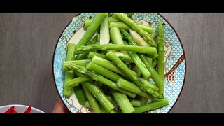 măng tây sào nấm gà .món chay.tốt cho sức khỏe