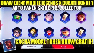 DRAW EVENT MLBB X DUCATI PAKAI 16 TOKEN GRATISAN RONDE 1! BISA PANEN SKIN EPIC/COLLECTOR??