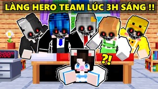 Mèo Simmy Thức Đến 3H SÁNG Phát Hiện BÍ MẬT KINH DỊ LÀNG HERO TEAM Minecraft