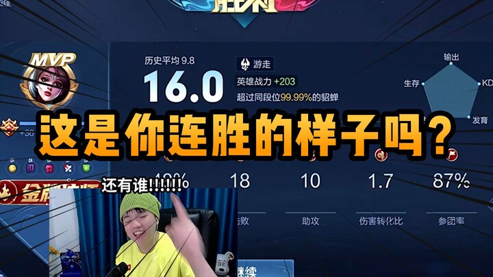 After 2,000 games in the Peak Match, he's wearing a smug mask—does this look like you when you're on