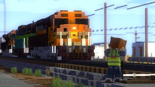 Minecraft Cactus Collision Train Animation