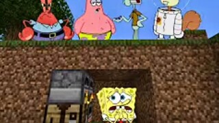 SpongeBob SquarePants 1v4 attempts to complete Minecraft