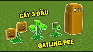 Đội quân Đậu Liên thanh 3 Đầu Bắn mưa đạn trong Minecraft | Minecraft Pvz