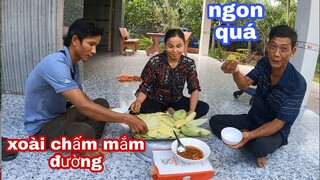 Xoài Chua Chấm Mắm Đường Thốt Nốt Siêu Cay Qúa Ngon