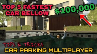 🚀top 5 fastest car below💸$100,000 for beginers 👉car parking multiplayer your tv