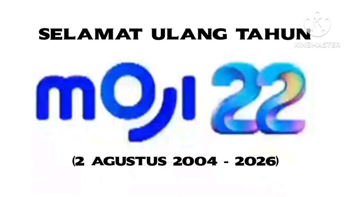 Selamat Ulang Tahun HUT Moji Ke-22 Tahun (2 Agustus 2004 - 2026)