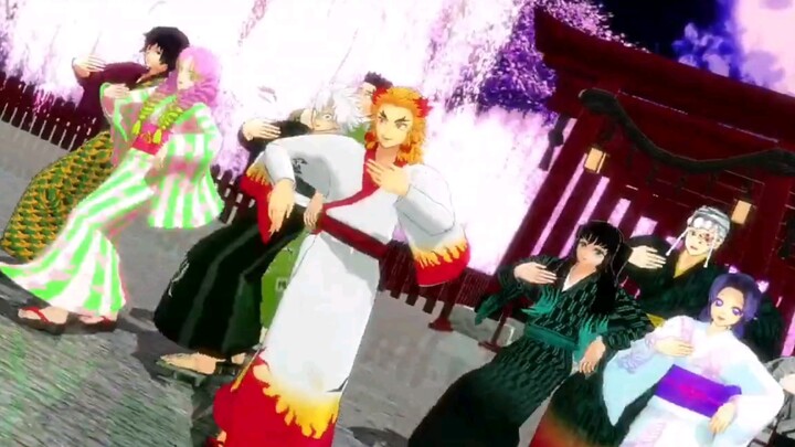 【Demon Slayer MMD】ทั้งเก้าเสาหลักของหน่วยพิฆาตอสูรแต่งชุดยูกาตะมาเต้นกันแล้ว! เหอๆ 🤤……
