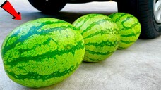 EKSPERIMEN : MOBIL vs THREE BIG WATERMELON | Crushing Crunchy & Soft Things by Car!