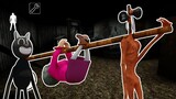Siren Head team up Cartoon Cat Trap Scary Teacher | Scary Teacher 3D Animation Racing | CrossOver