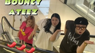أين ستأخذ المصعد؟ ذاهب للقاء فرقة ATEEZ وتناول فلفل تشيونغيانغ | رقصة تحدي BOUNCY | الصعود والتحمير.