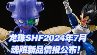 【涛光玩具箱】万代龙珠SHFiguarts2024年7月魂限新品公布！那美克星篇弗利萨军团丘夷shf来了！还附带黑发贝吉塔24000战斗力的配件！？