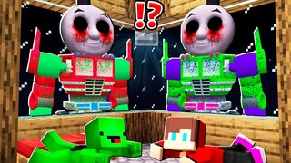 JJ and Mikey HIDE From Creepy Mikey and JJ THOMAS TITANS at 3:00am ! - in Minecraft Maizen