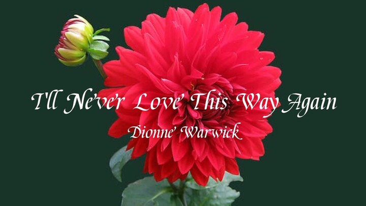 Dionne Warwick - I'll Never Love This Way Again Lyrics